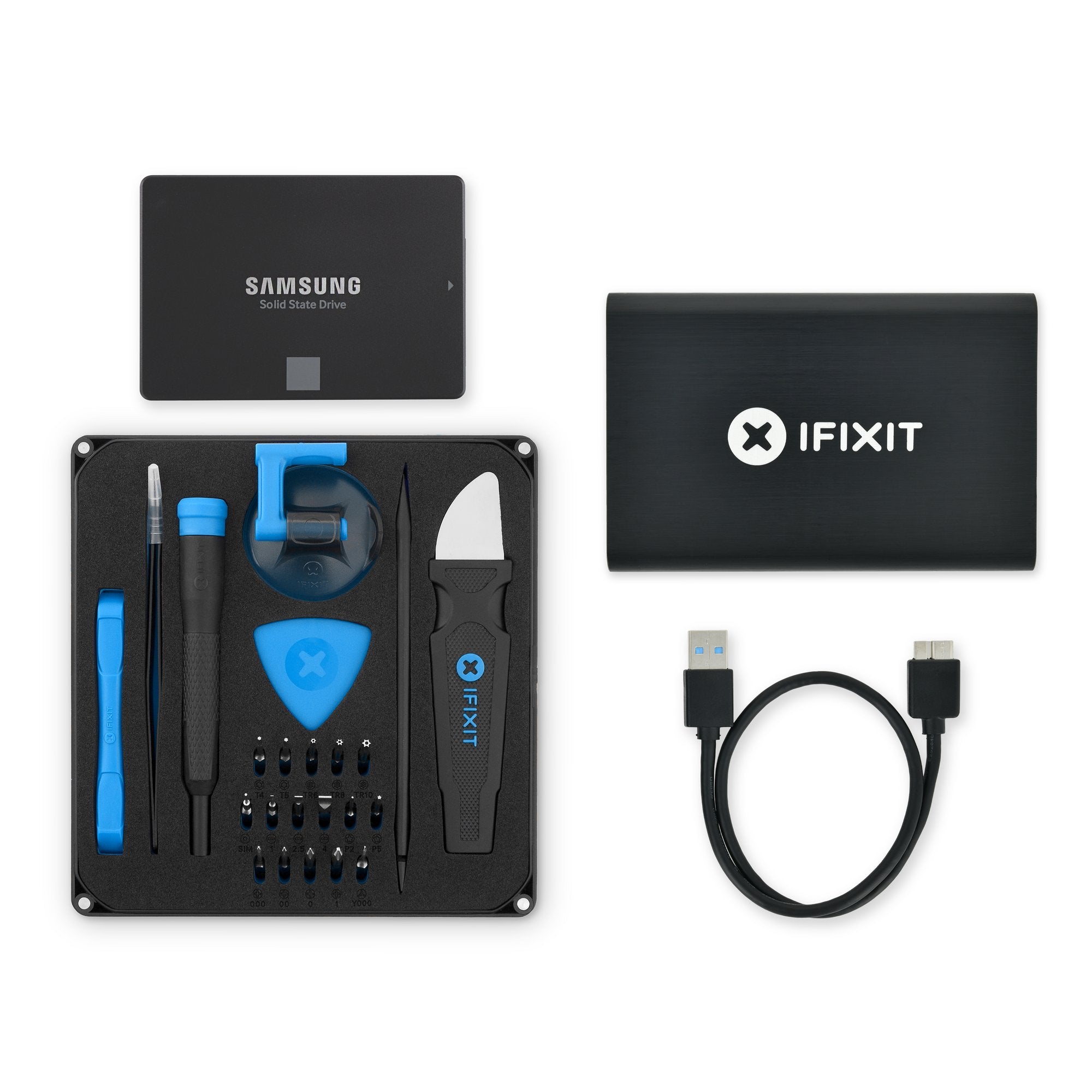 Crucial MX500 250 GB SSD—Your complete iFixit Fix Kit: a Crucial